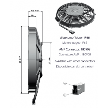 ELETTROVENTOLA UNIVERSALE ASSIALE / AXIAL FANS Ø 225mm